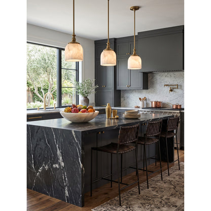 Alabaster Bell Pendant Light