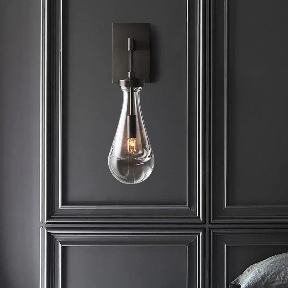 Teardrop Glass Wall Light