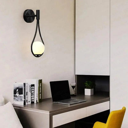 Orvenna Teardrop Iron Globe Wall Light