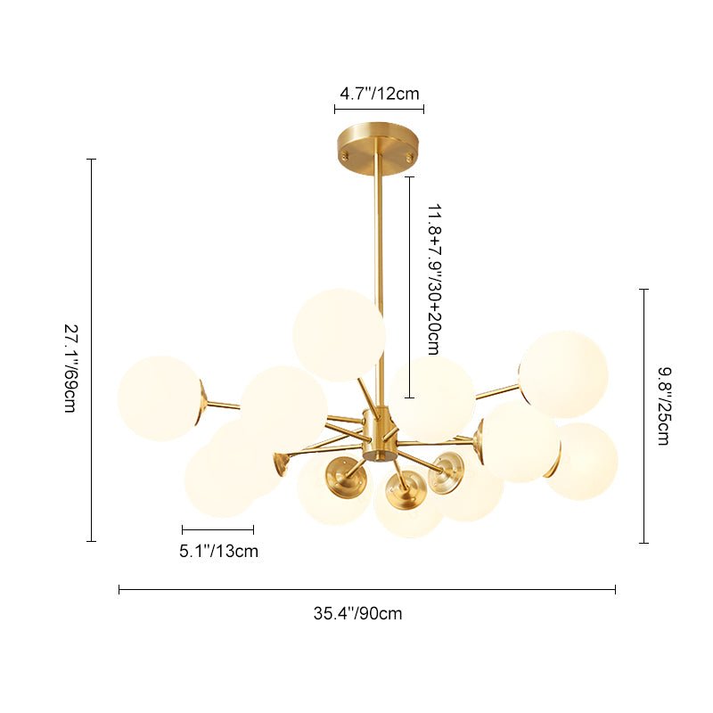 Spunik Opal Sphere Chandelier