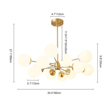 Spunik Opal Sphere Chandelier