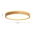Round Oak Rim Ceiling Light