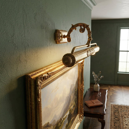 Ornate Brass Picture Wall Light