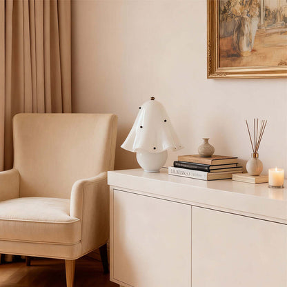 Ruffled Glass Table Lamp