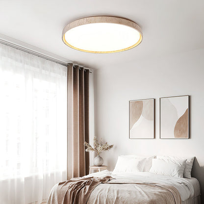 Walnut Travertine Disc Ceiling Light