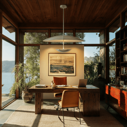 Wide Disc Metal Pendant Light