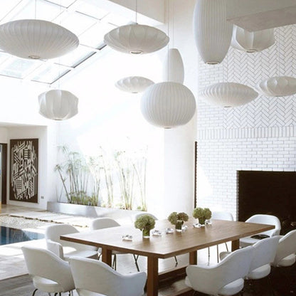 Pleated Silk Fabric Pendant Light