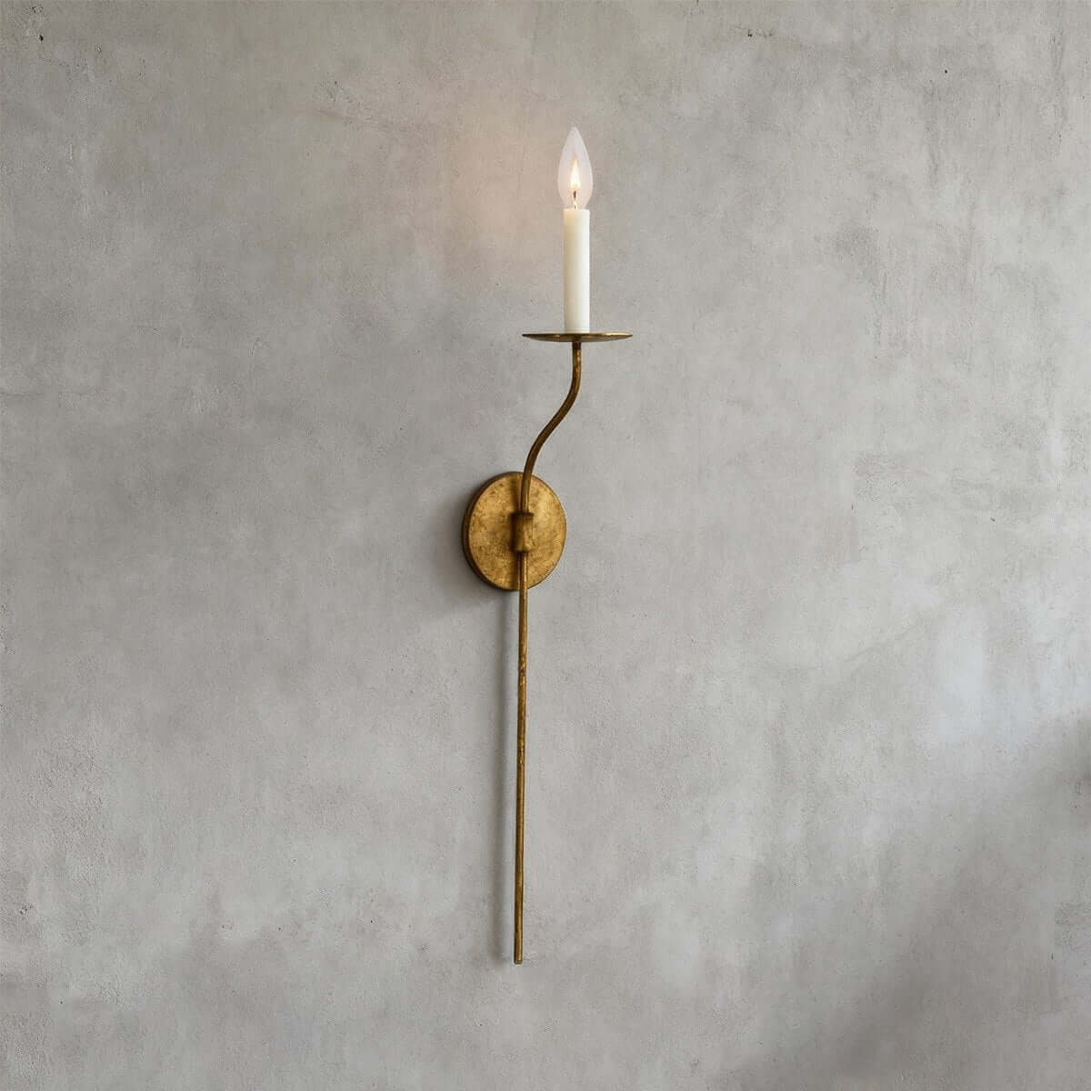 Candlestick Brass Wall Sconce