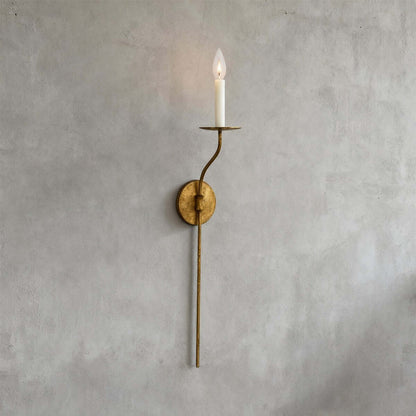 Candlestick Brass Wall Sconce