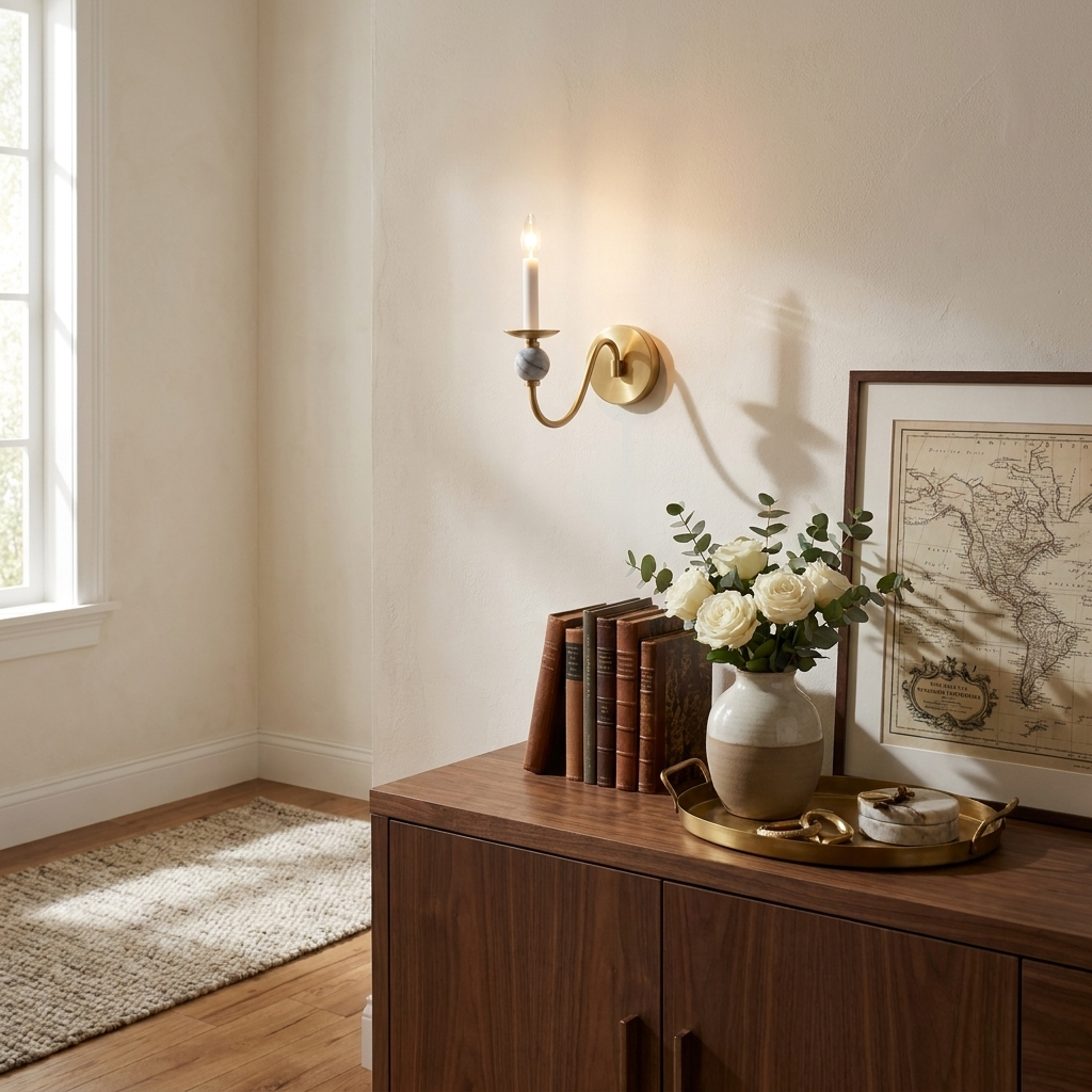 Marble Ball Wall Sconce