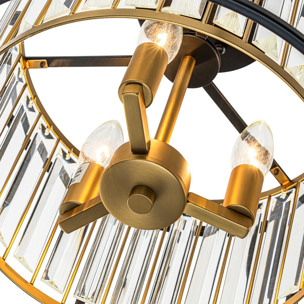 Open Frame Crystal Ceiling Light