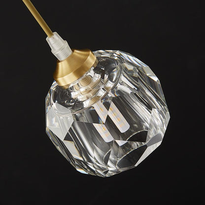 Cascading Crystal Sphere Pendant Light