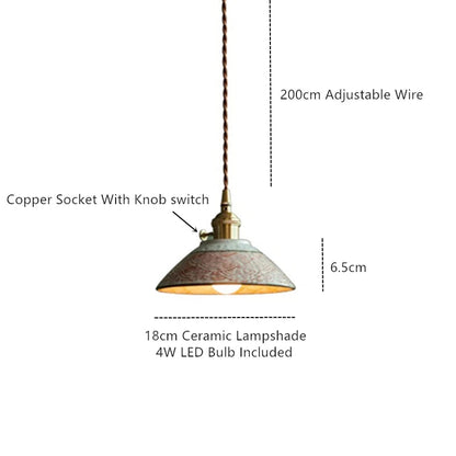 Tessaly Rustic Ceramic Pendant Light