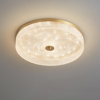 Faceted Acrylic Drum Ceiling Light