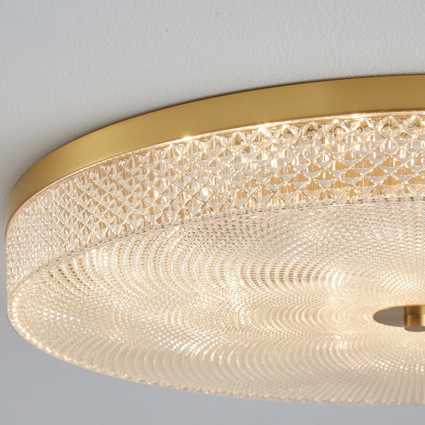 Faceted Acrylic Drum Ceiling Light