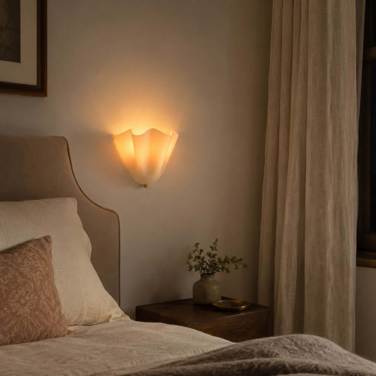 Draped Glass Wall Light