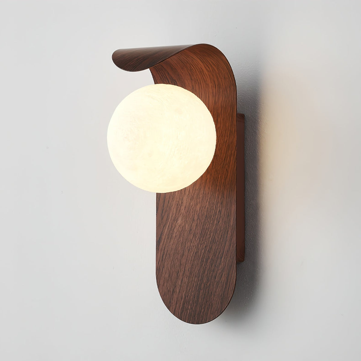 Velmara Minimalist Wood Globe Wall Light