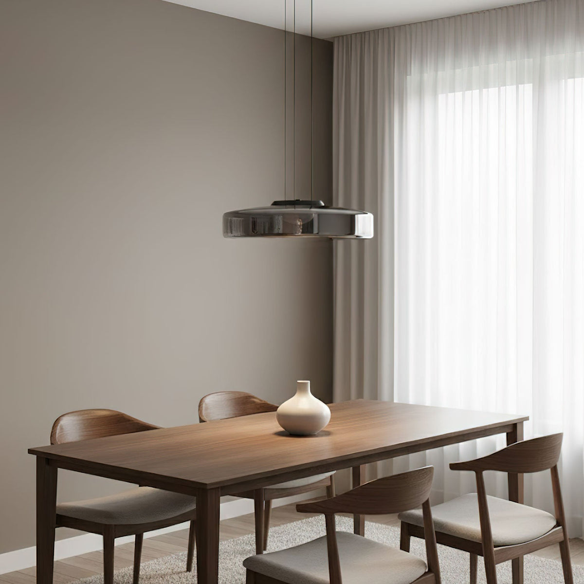 Stacked Glass Disc Pendant Light