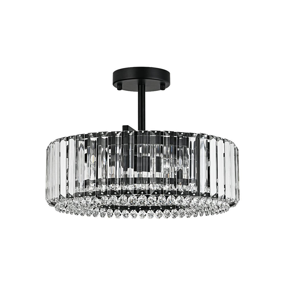 Glam Carved Crystal Ceiling Light