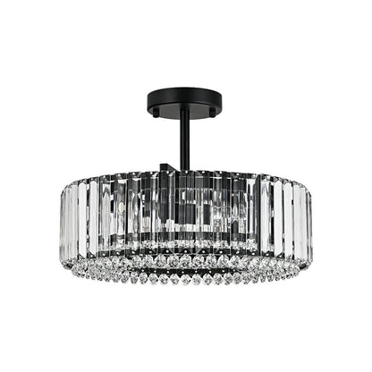 Glam Carved Crystal Ceiling Light