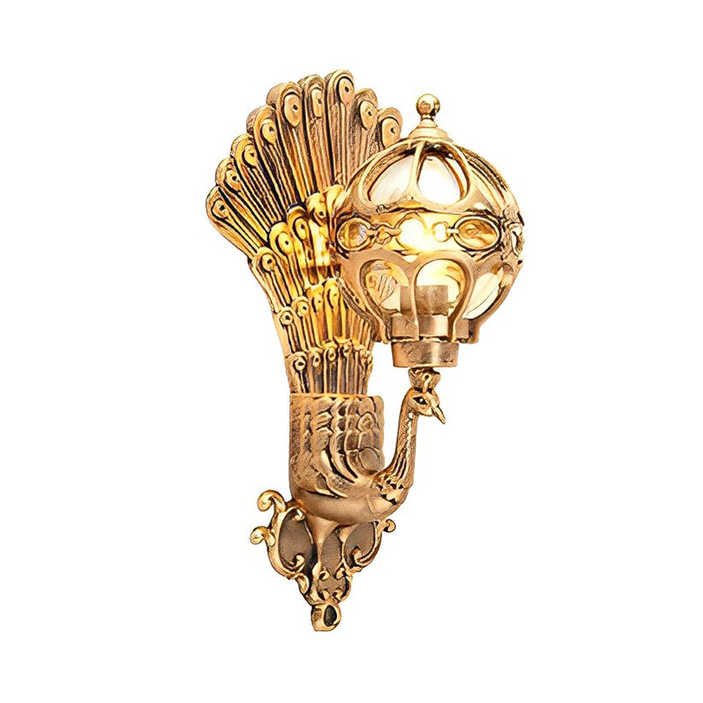 Fanned Plume Outdoor Wall Light