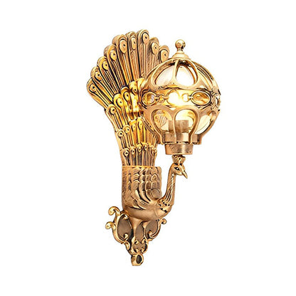 Fanned Plume Outdoor Wall Light