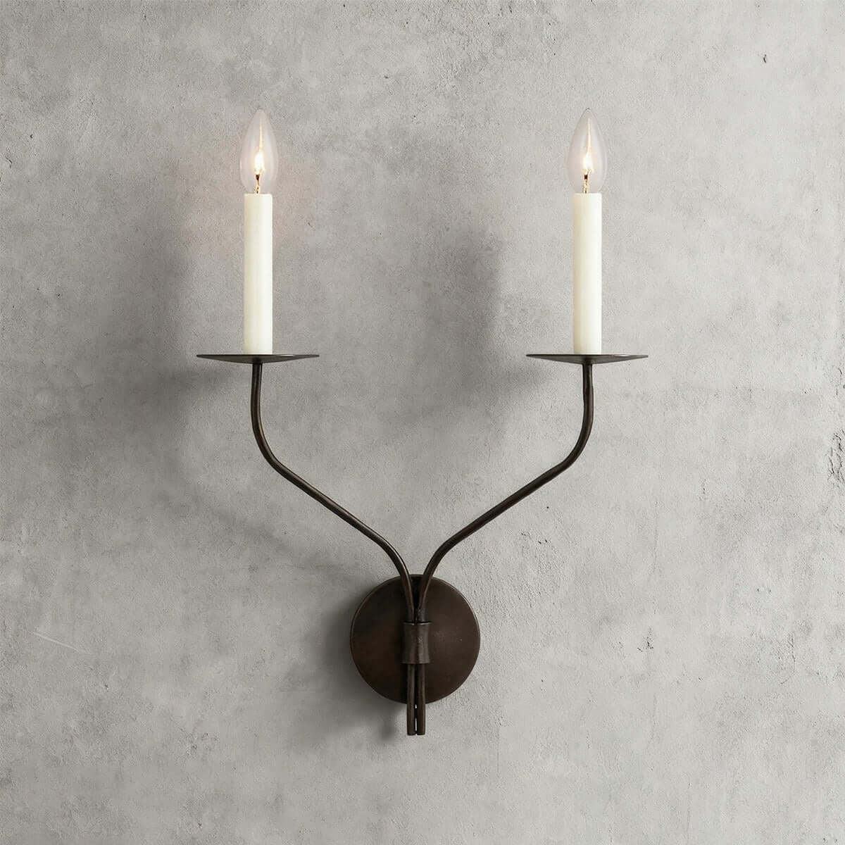 Candlestick Brass Wall Sconce