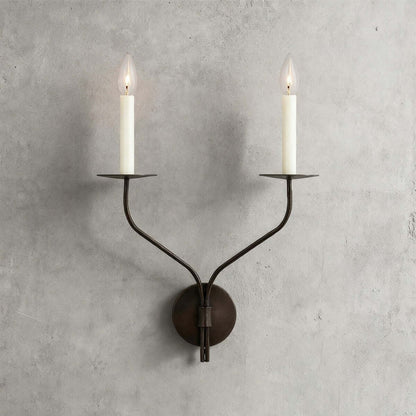 Candlestick Brass Wall Sconce