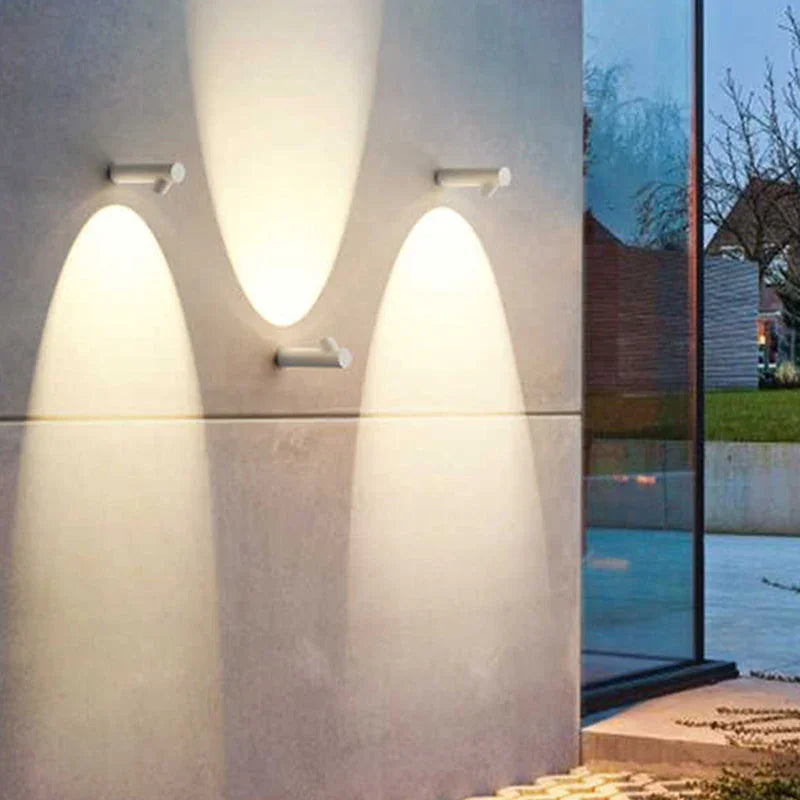 Metal Cylinder Outdoor Wall Light