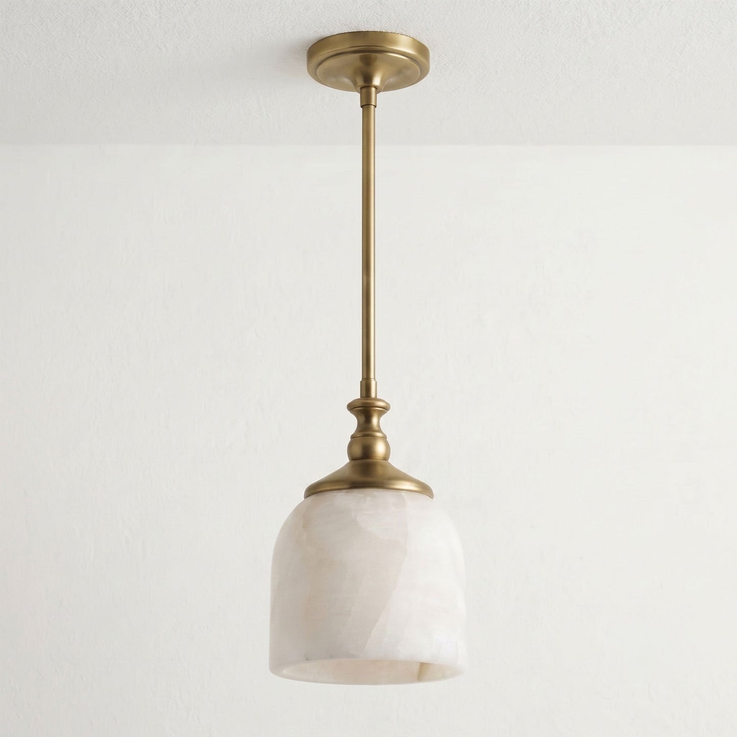 Alabaster Bell Pendant Light