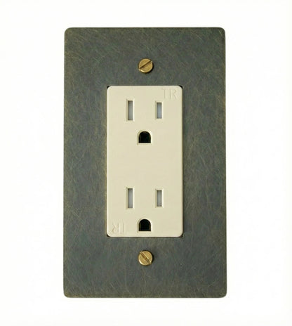Corvanel Traditional Brass Duplex Socket Outlet