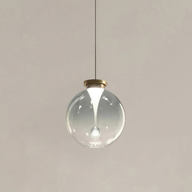 Tinted Glass Globe Pendant Light
