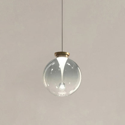 Tinted Glass Globe Pendant Light