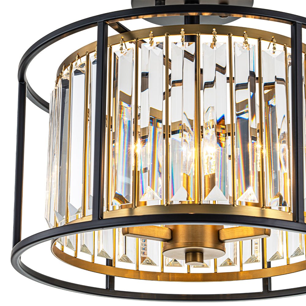 Open Frame Crystal Ceiling Light