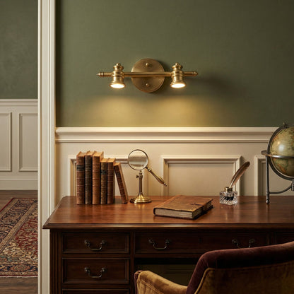 Brass Linear Spotlight Wall Light