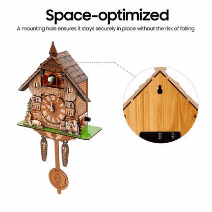 Brenvika Alpine MDF Pendulum Cuckoo Clock
