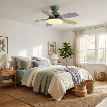Flower Blade Wood Ceiling Fan