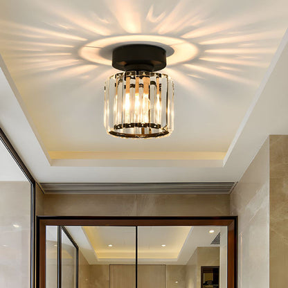 Orvella Minimalist Crystal Flush Ceiling Light