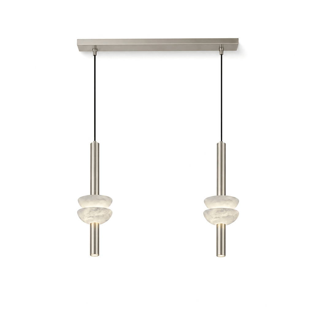 Alabaster Disc Pendant Light
