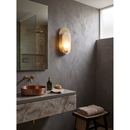 Sculptural Alabaster Wall Light