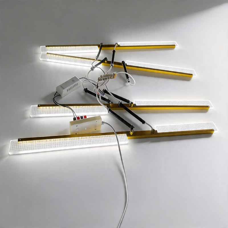 Gold Linear Bar Ceiling Light