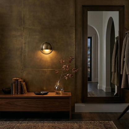 Compact Brass Wall Sconce
