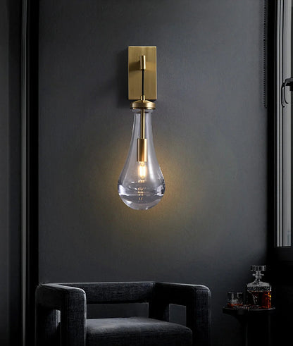 Teardrop Glass Wall Light
