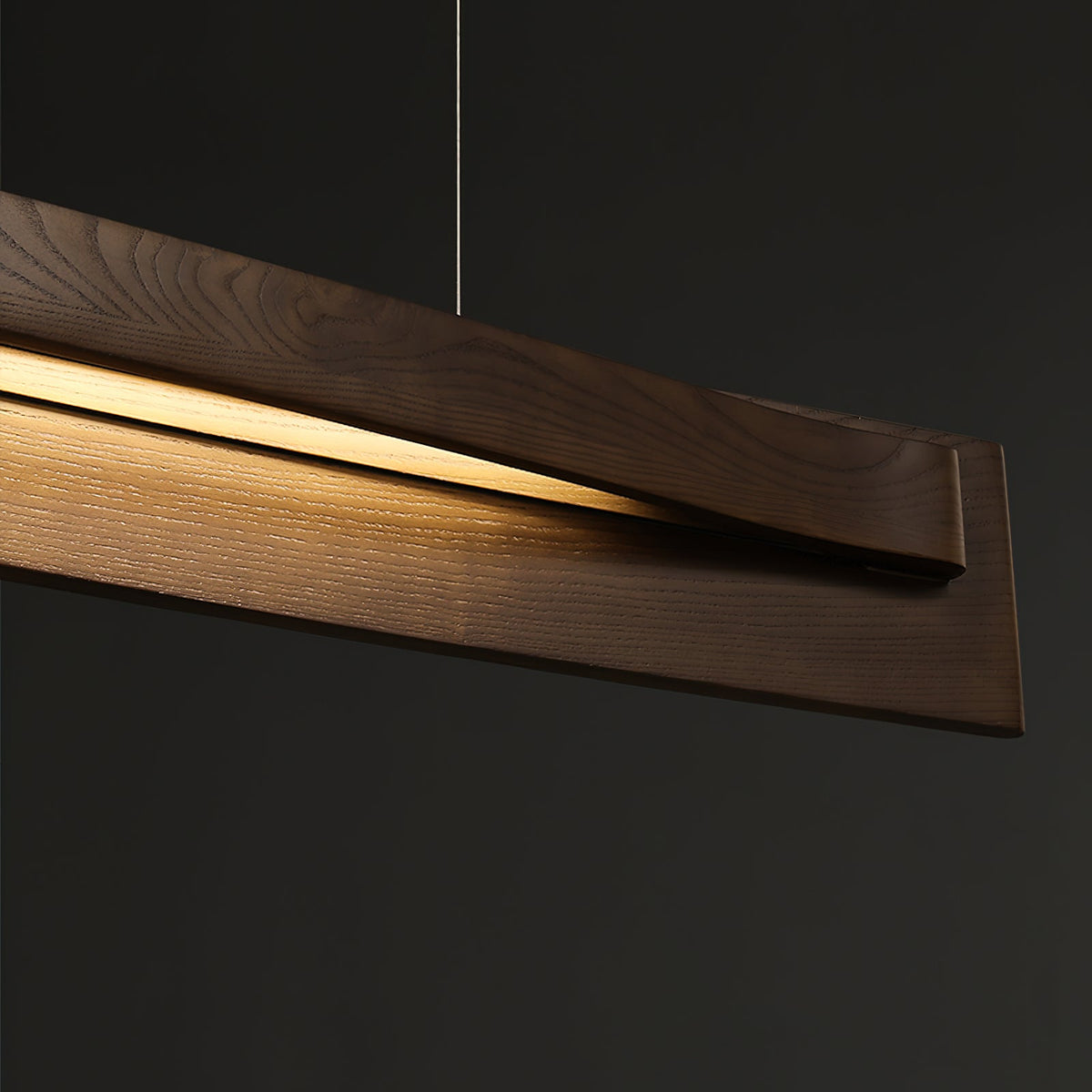 Linear Wood LED Chandelier