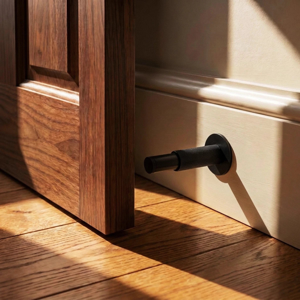 Oskarel Industrial Brass Wall Door Stop