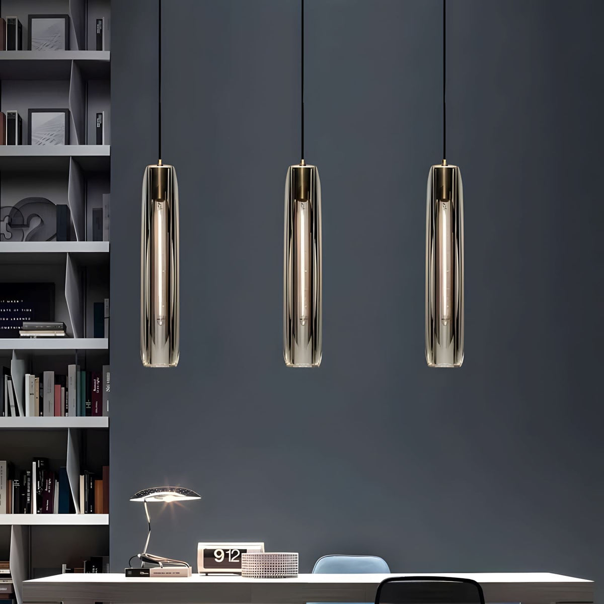 Brass Crystal Rod Pendant Light