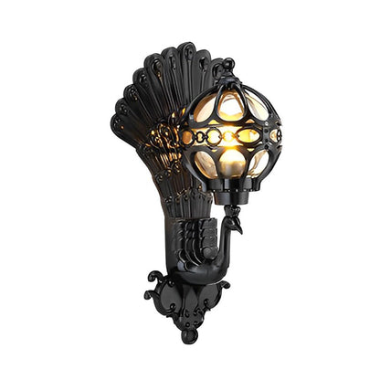 Fanned Plume Outdoor Wall Light