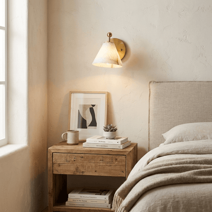 Alabaster Cone Wall Light