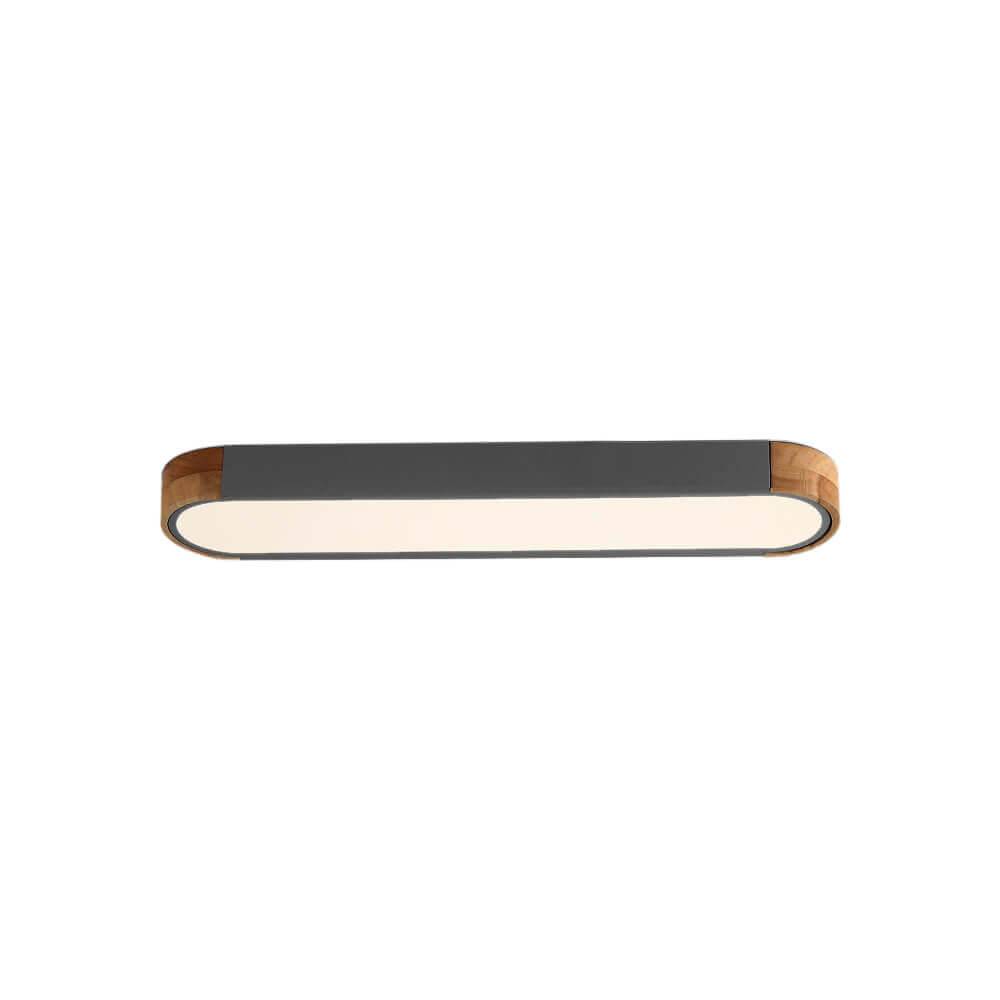 Ovalyn Minimalist Wood Oval LED Ceiling Light