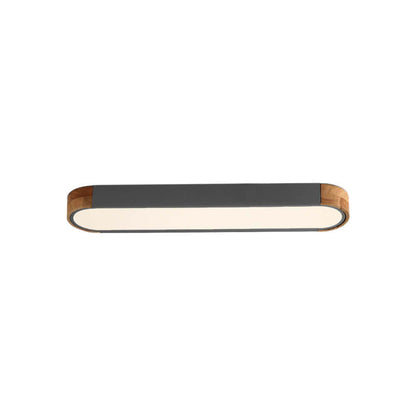 Ovalyn Minimalist Wood Oval LED Ceiling Light